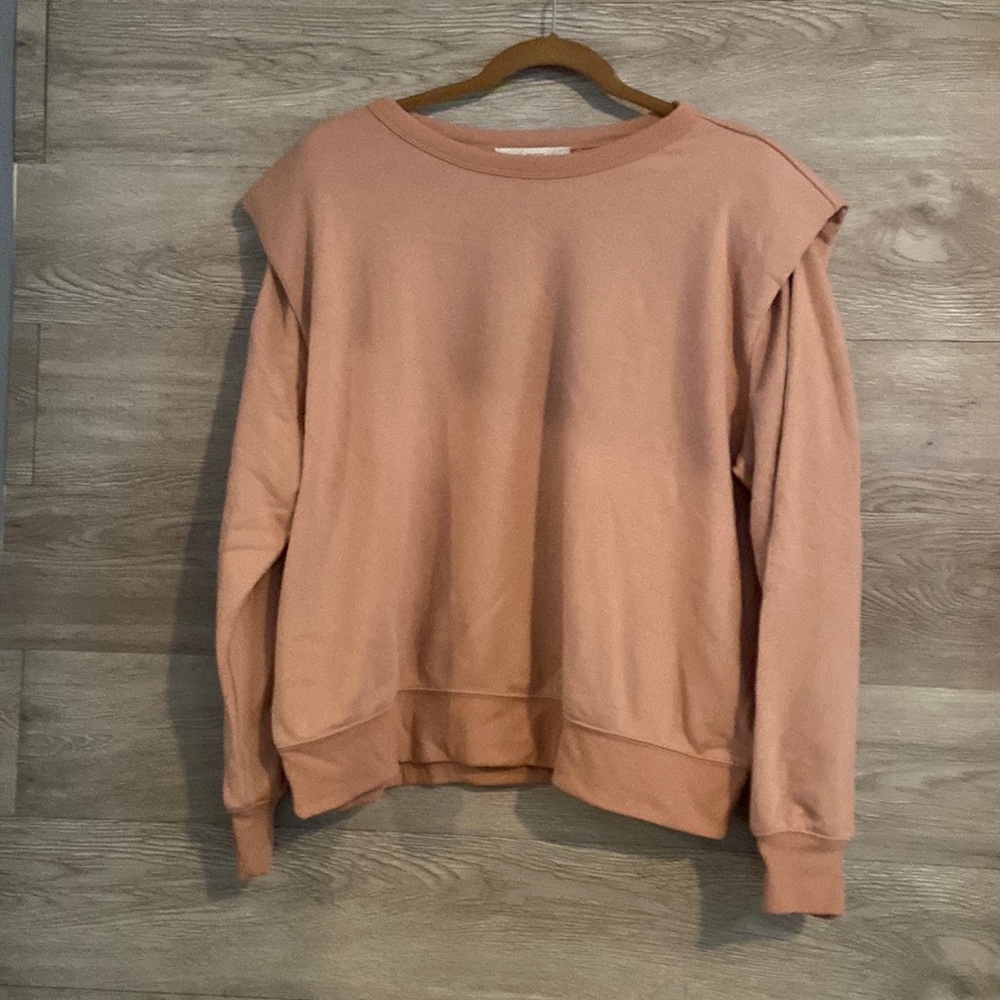 Mauve loft sweatshirt with shoulder pads